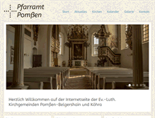 Tablet Screenshot of pfarramt-pomssen.de